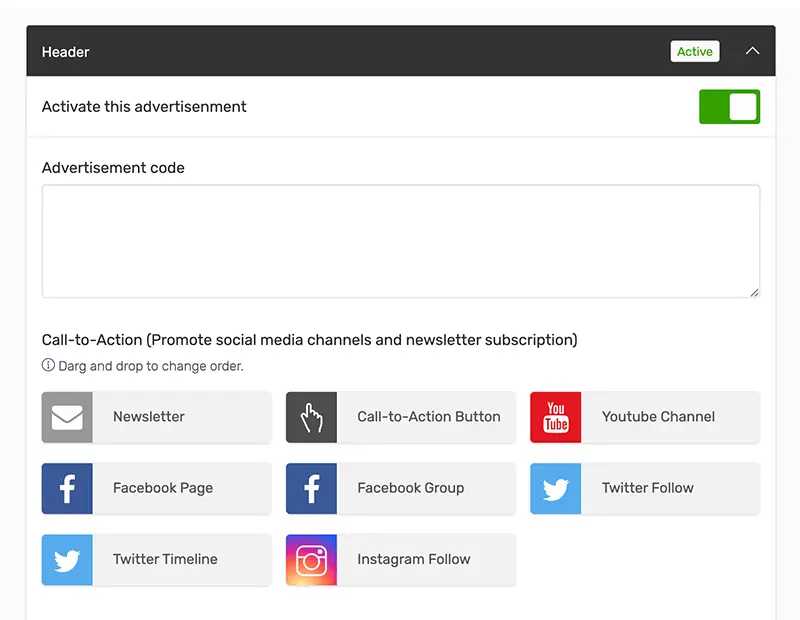 Promote your social media accounts and grow your email list